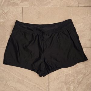 Athletic Black Swim Shorts for Women